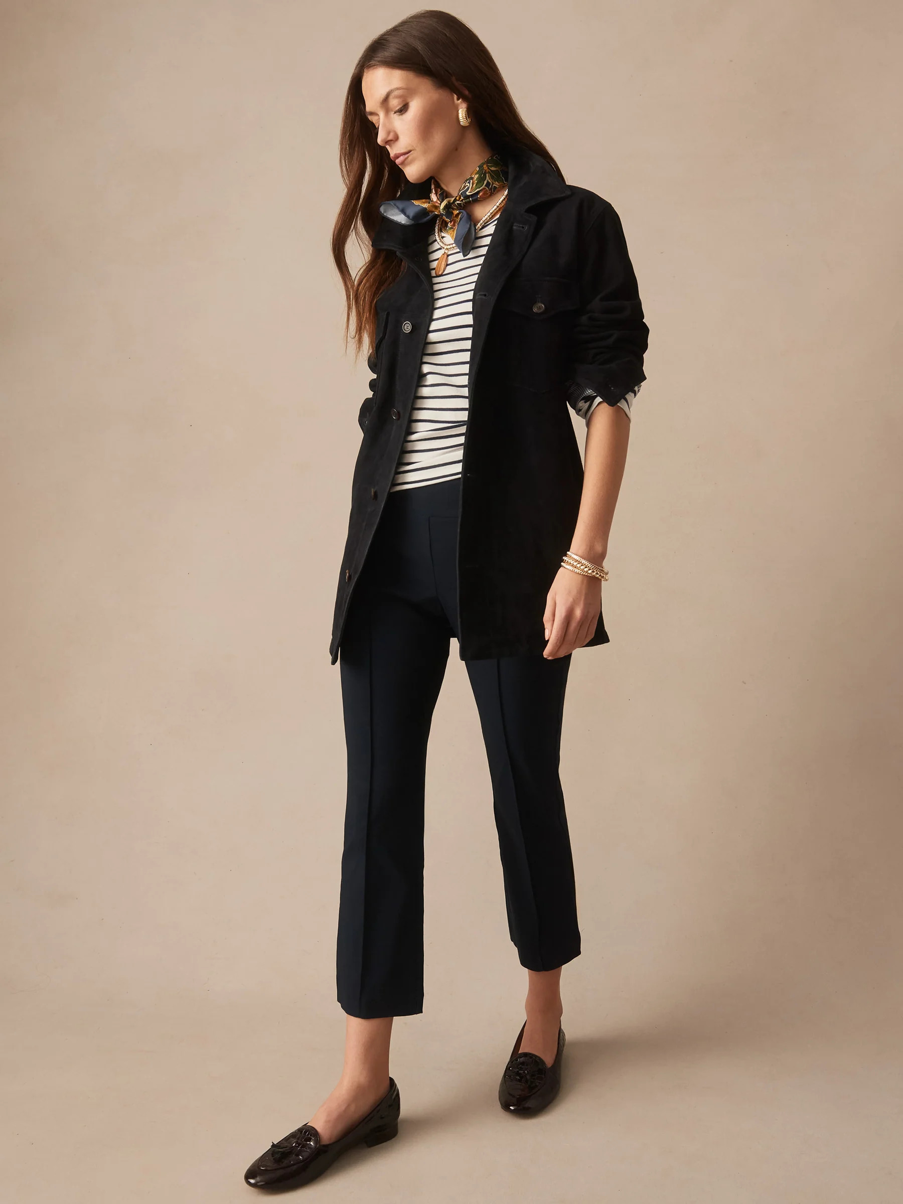 Winter Navy Solid Ivy Pants | Women's Pants  | J.McLaughlin | J.McLaughlin