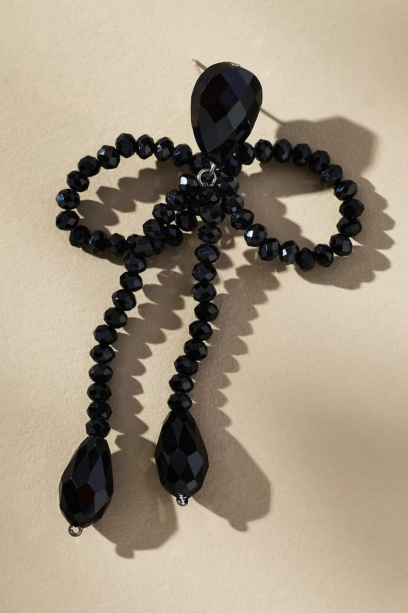 Beaded Crystal Bow Drop Earrings | Anthropologie (US)
