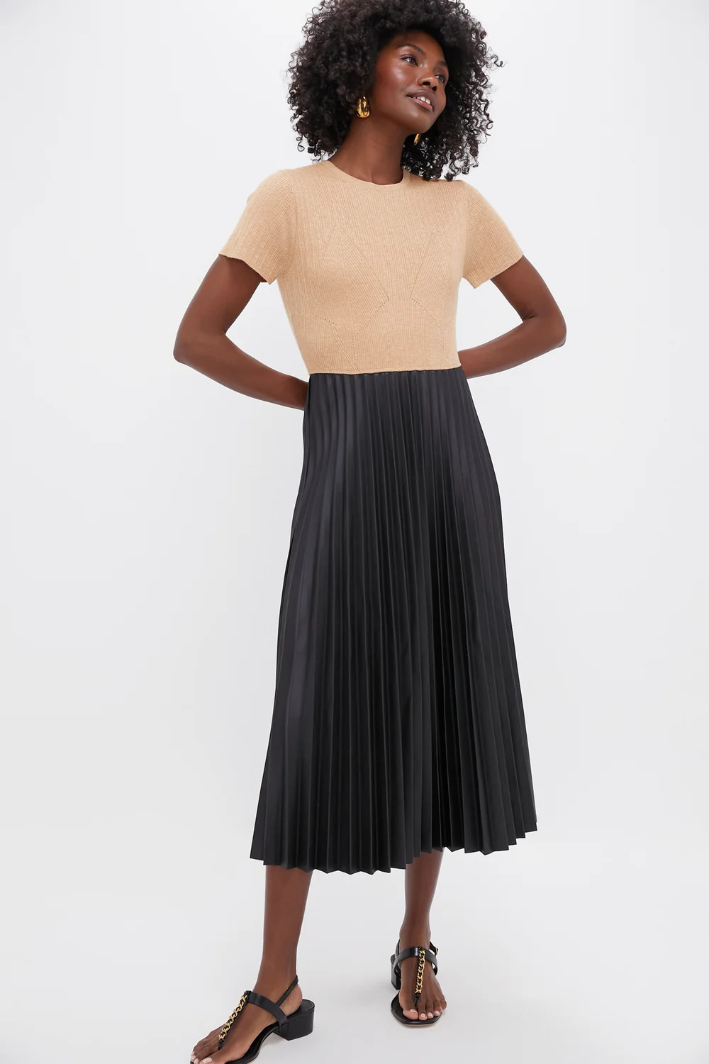 Black Mixed Media Tiffany Dress | Tuckernuck (US)