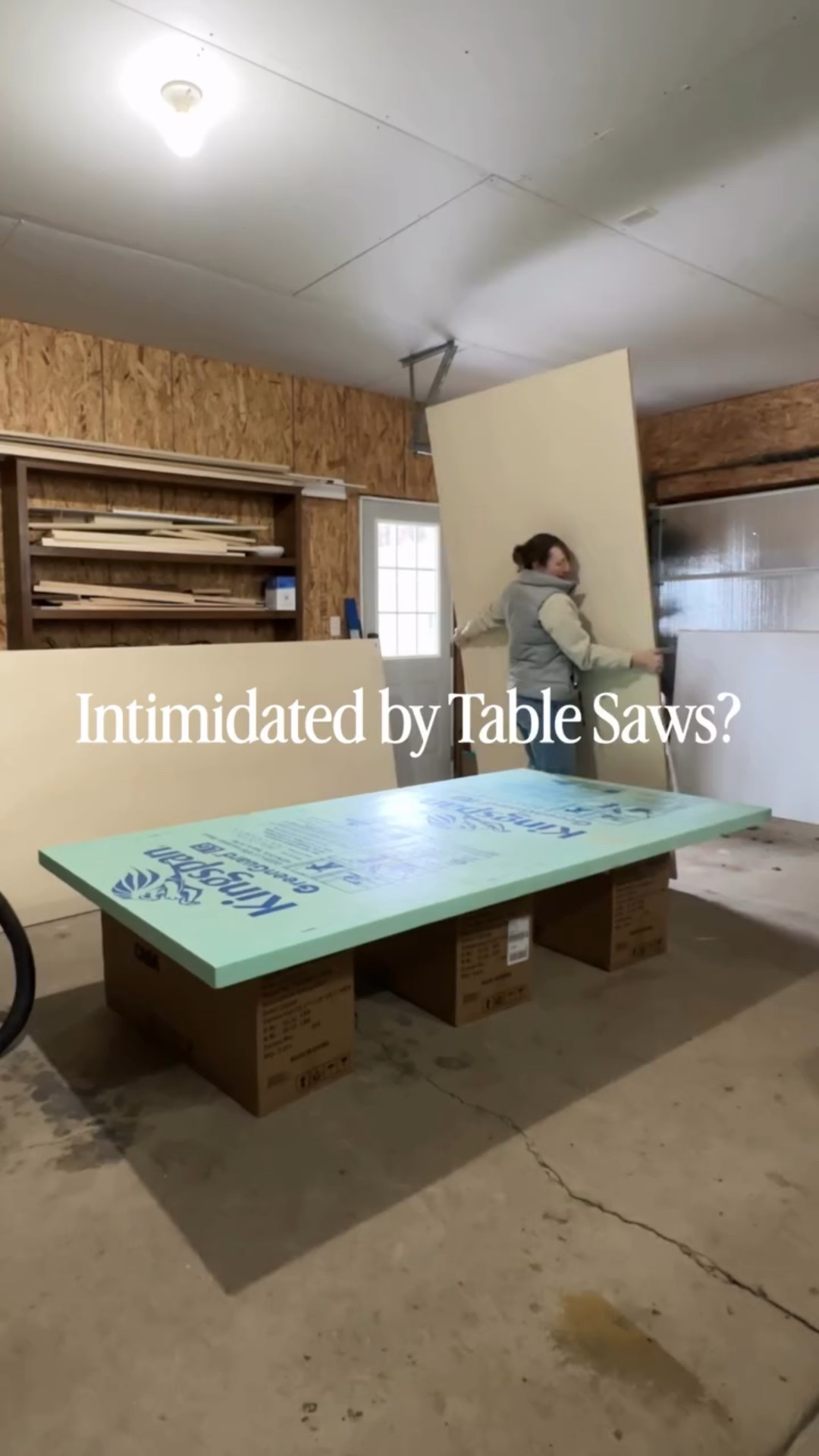 Comment BUILD for the tools I use to build furniture pieces as a solo woman. 

So often I hear people tell me they “could never.” But the only thing holding you back is not knowing the tricks to make it doable. This is one of the biggest tricks to be able to handle plywood as a solo woman. Don’t waste your money on a table saw (though it is a great tool in many situations). Instead, start with a smaller/safer blade and use a circular saw and this jig. 

Safety tip: Make sure never to lift your saw out of the jig while the blade is still spinning. 

Head to YouTube for loads of tutorials on how to build with pocket screws and kreg jigs and get to building! 

Save or repost this for later (when you WILL work up the courage to tackle a project you didn’t think you could do.) I believe in you! 🫶🏻

And make sure to join me in stories as I keep building this piece out and finish this mudroom makeover! 

#diyhack #diyfurniture