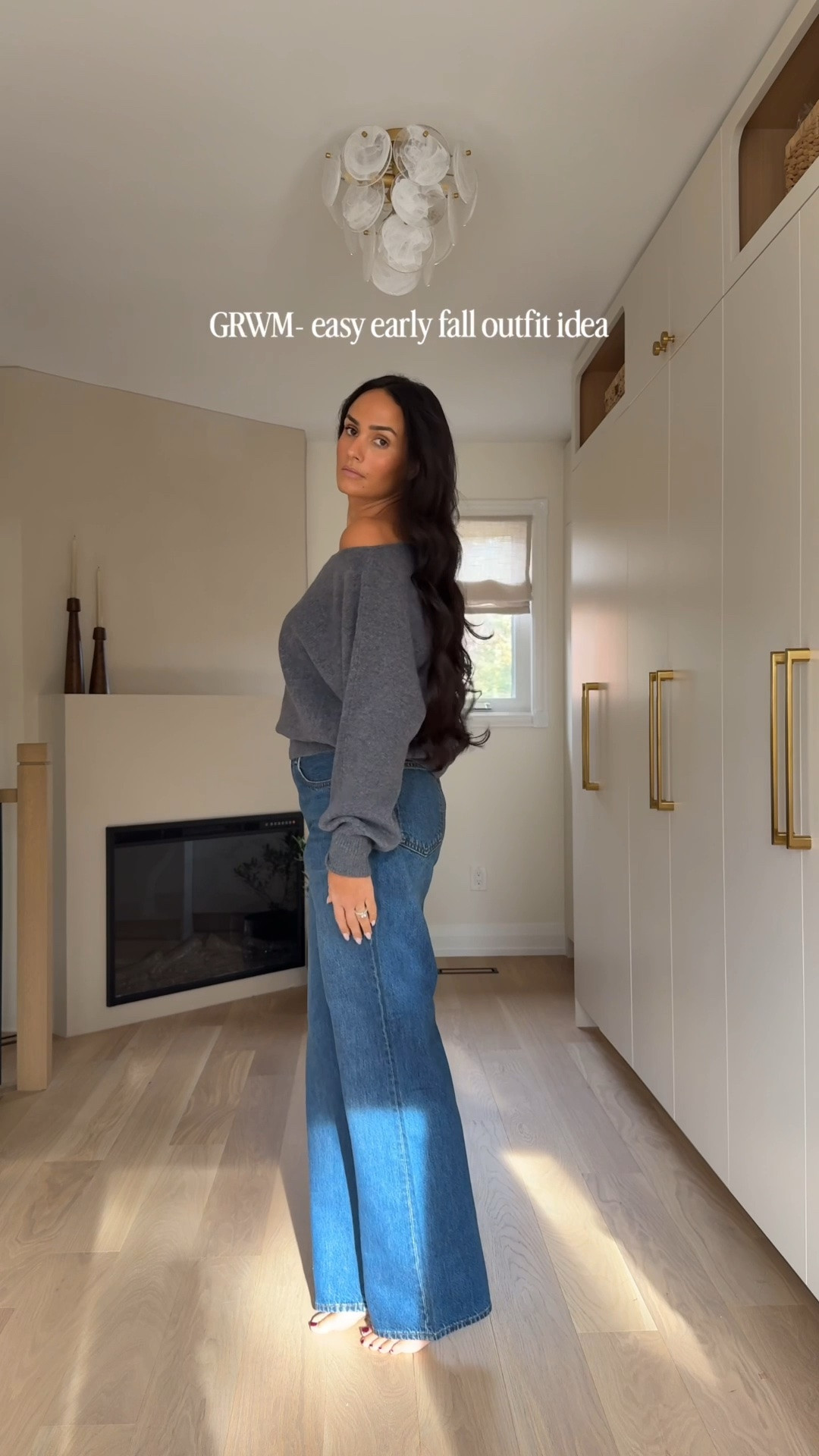 Easy fall outfit formula. 
Small tank 
Large sweater 
29 long jeans

#LTKcanada #LTKfall