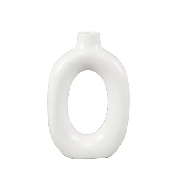 Mainstays 8" Circular Ceramic White Donut Vase | Walmart (US)