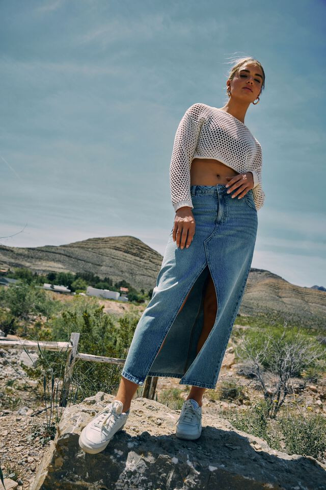 Denim Maxi Skirt | Garage Clothing
