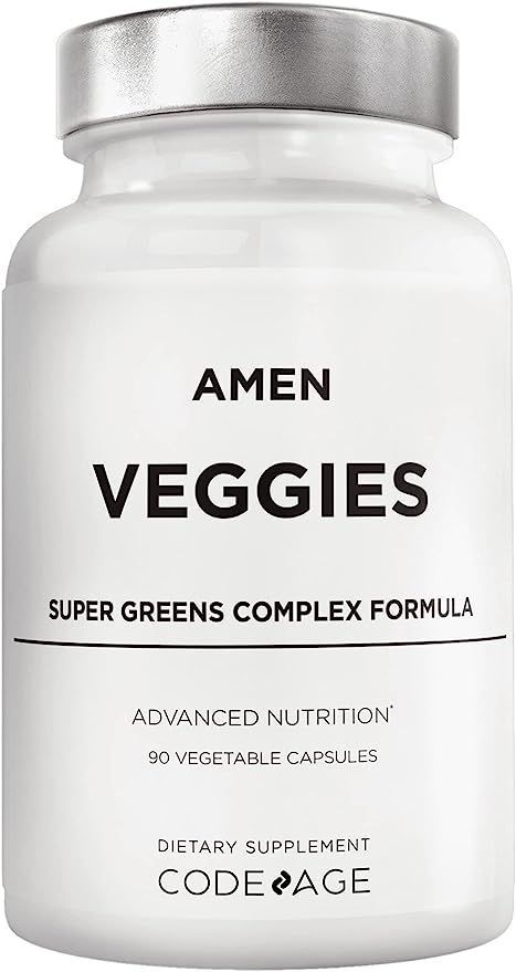 Amen Veggies, Daily Veggies Vitamins Supplement, Vegetables Vegan Blend & Whole-Food Raw Greens M... | Amazon (US)