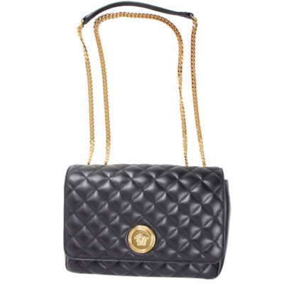 BRAND NEW VERSACE MEDUSA BLACK LEATHER CHAIN SHOULDER BAG DBF1164S 1A03912 | eBay US