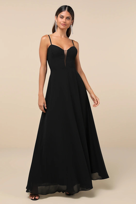 Stunning Grace Black Cutout A-Line Maxi Dress | Lulus