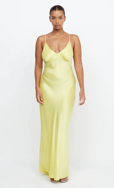 AMBER V MAXI DRESS - CITRON | Bec & Bridge (Global)