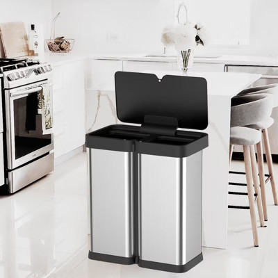 Automatic Motion Sensor Trash Can, 60 Liter/16 Gallon Touchless Automatic Garbage Can, Smart Trash Bin with Soft-Close Lid, Large Waste Basket | Target