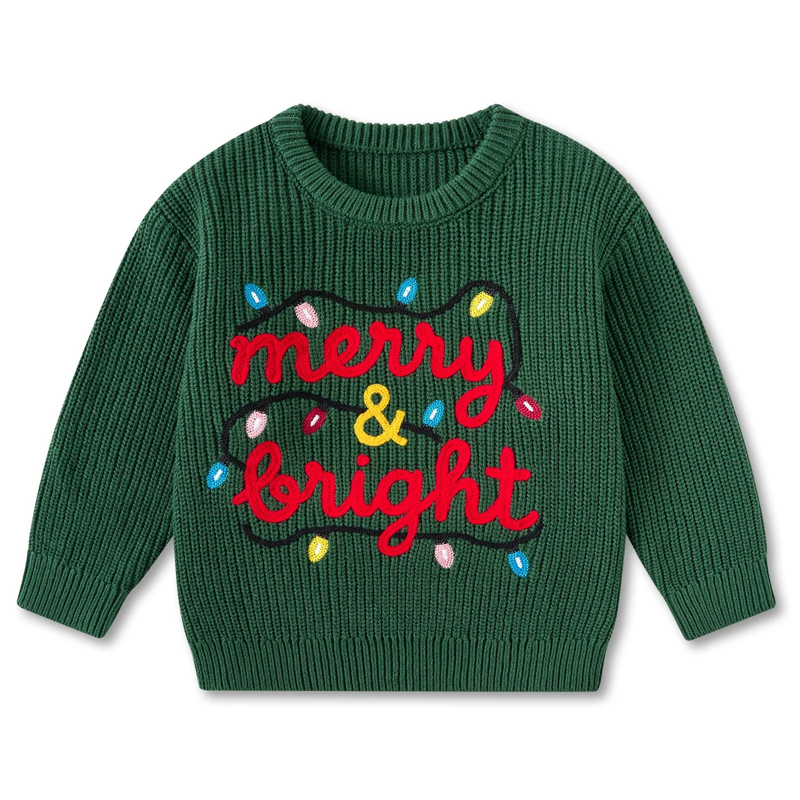 Aideaone Toddler Baby Boy Girl Christmas Sweater Letter Embroidery Pullover Sweatshirt Warm Crewn... | Walmart (US)