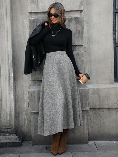 Grey Skirt | SHEIN