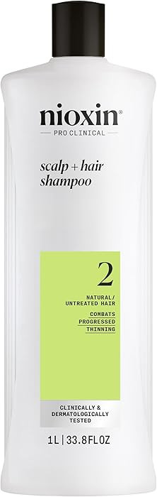 Nioxin System 2 - Hair Thickening System For Natural Hair with Progressed Thinning - Biotin & Niacinamide - Shampoo, Conditioner, Serum | Amazon (UK)