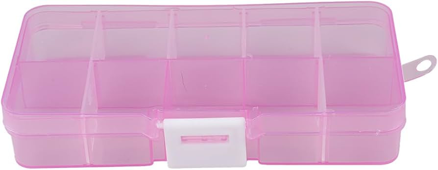 Craft County Plastic Bead Organizer – Pink – Customizable Compartments – Perfect for Organi... | Amazon (US)