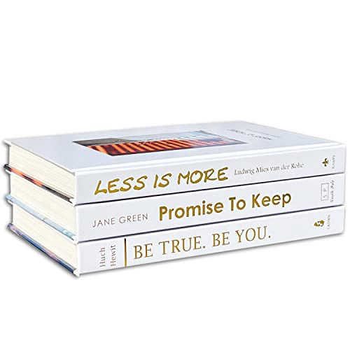 MEDOO White Decorative Books for Coffee Table - 3 Hardcover Books for Decor, Faux Books for Decoration - Book Decor, Coffee Table Book Set, Fake Books for Bookshelf Decor | Amazon (US)