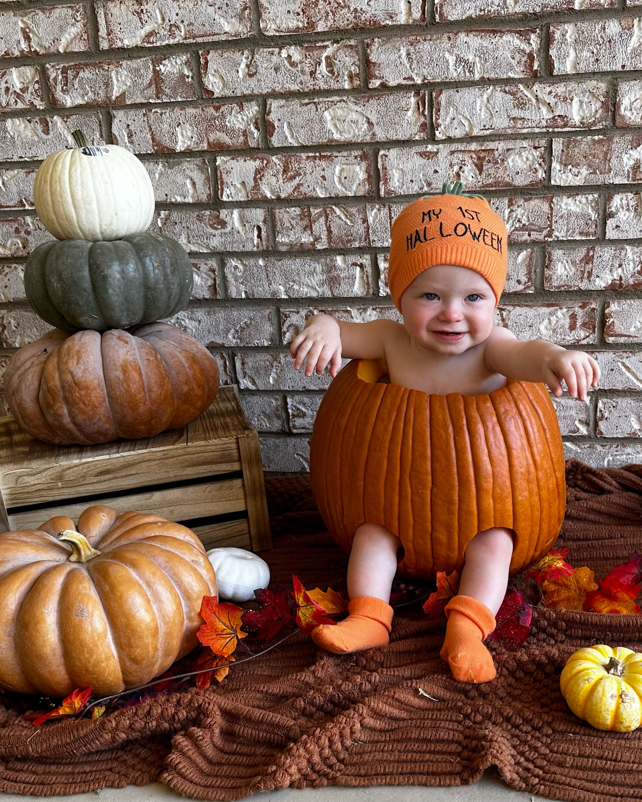 Baby pumpkin photo baby first Halloween baby first fall photo shoot 

#LTKSeasonal #LTKbaby #LTKfamily