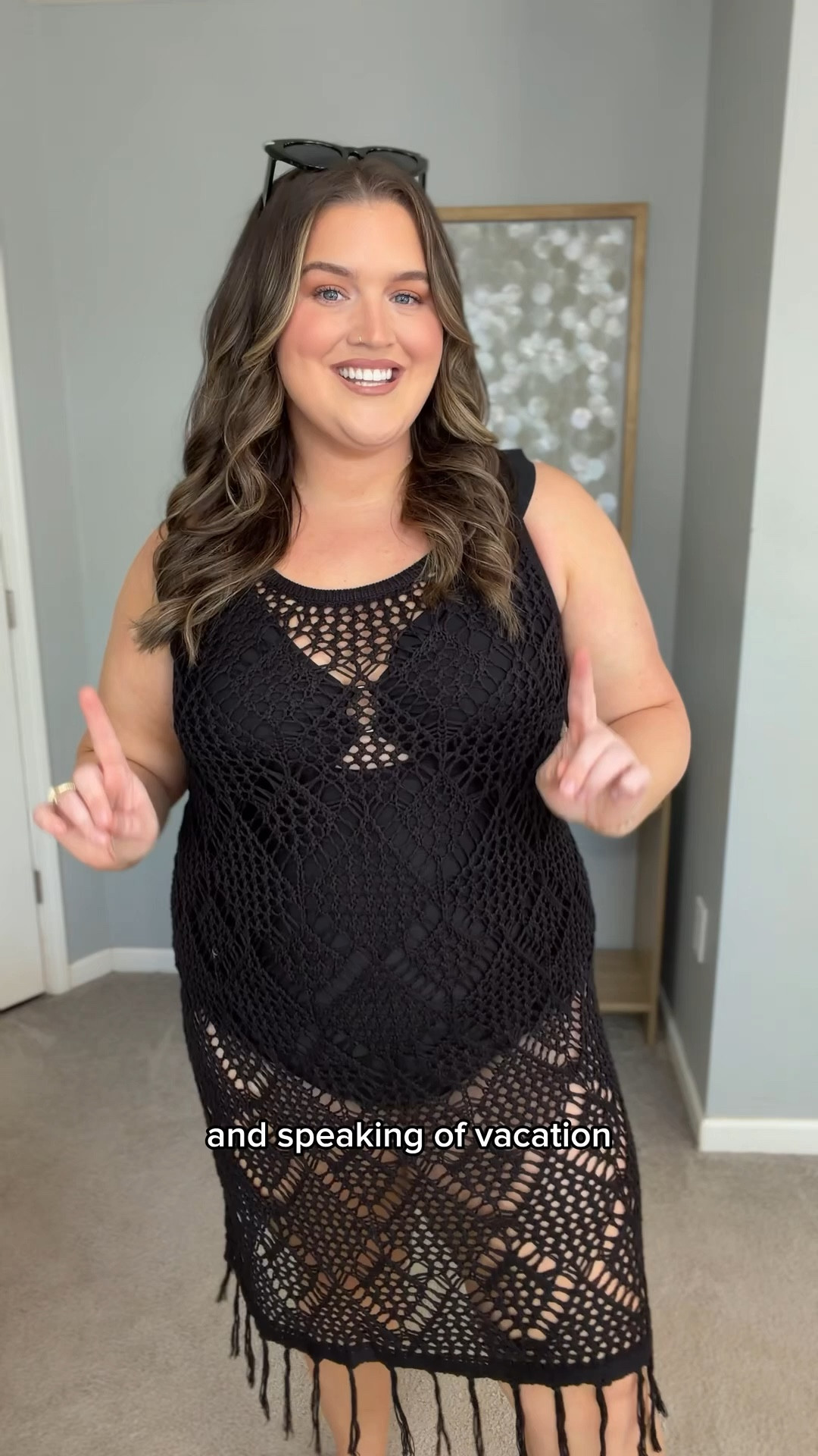 The best swimsuit + coverup combo for curves 🤩🖤 Black one piece swimsuit with crochet coverup dress. Wearing a size 2 in @Torrid sizing 
Vacation style, swimwear, beach wear

#LTKPlusSize #LTKSeasonal #LTKSwim
