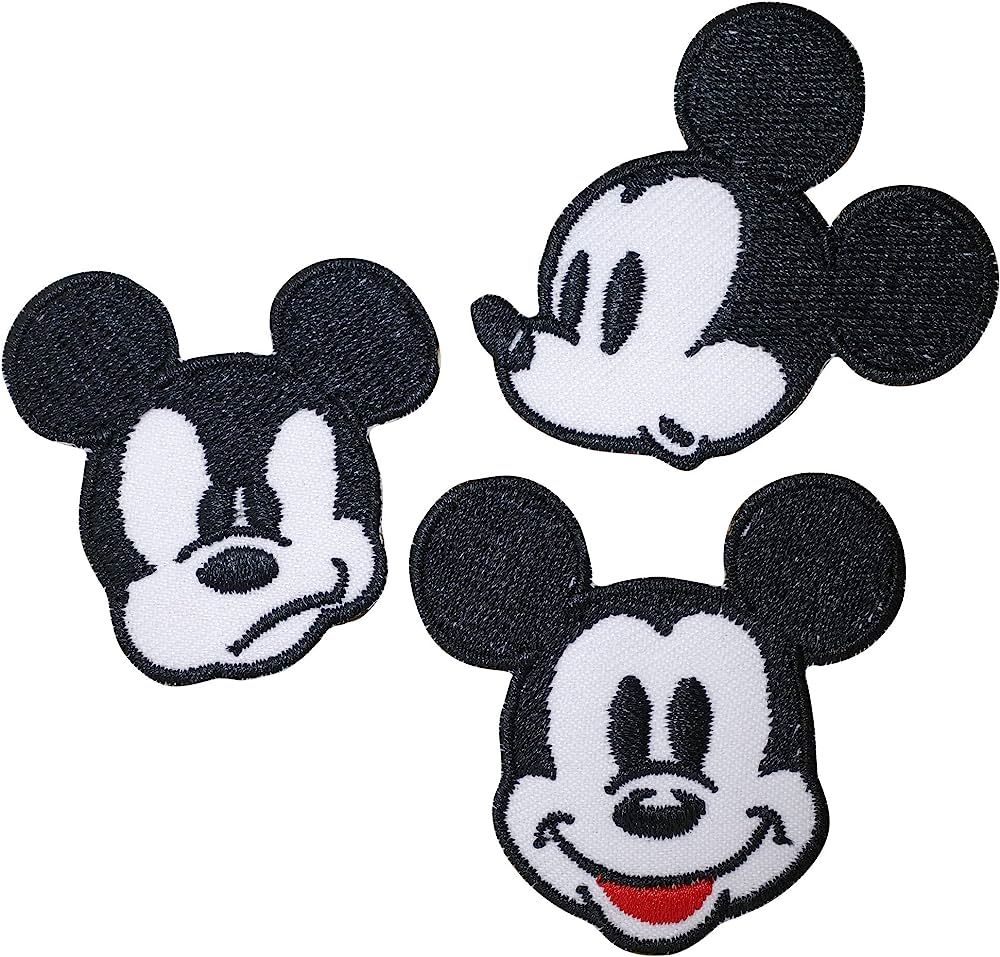 CLOVER INTER 3 Pcs Mickey Patches Iron on Embroidered Badge Saw On Patch for Jeans, Clothing, Bag... | Amazon (US)