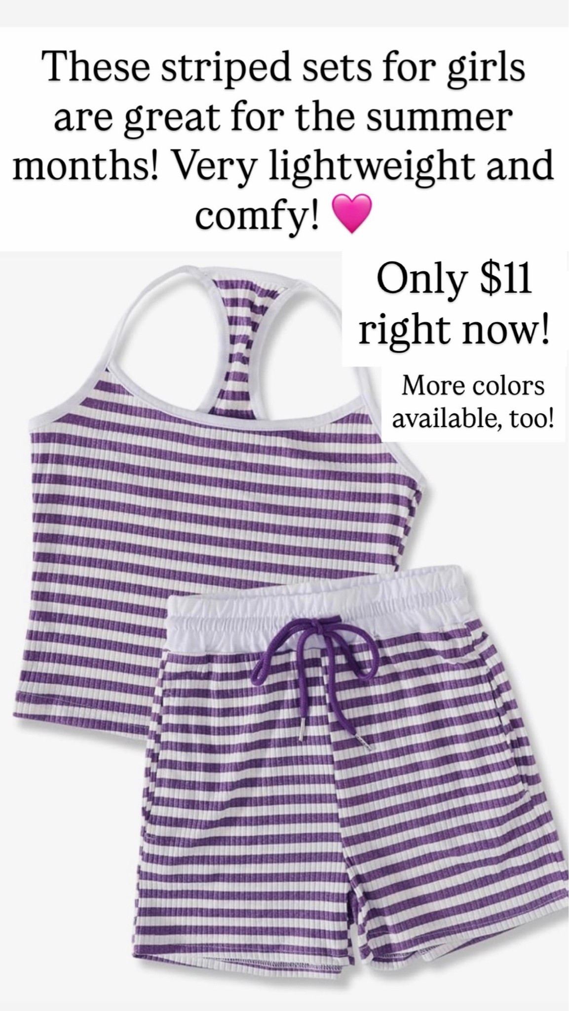 These sets for girls are only $11 right now!!!!

#LTKSaleAlert