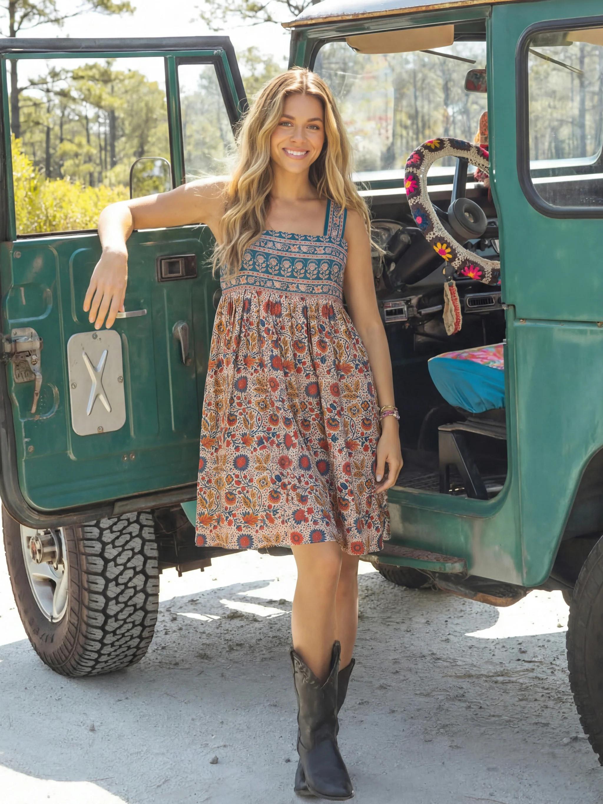 Tricia Reversible Cotton Mini Dress | Natural Life