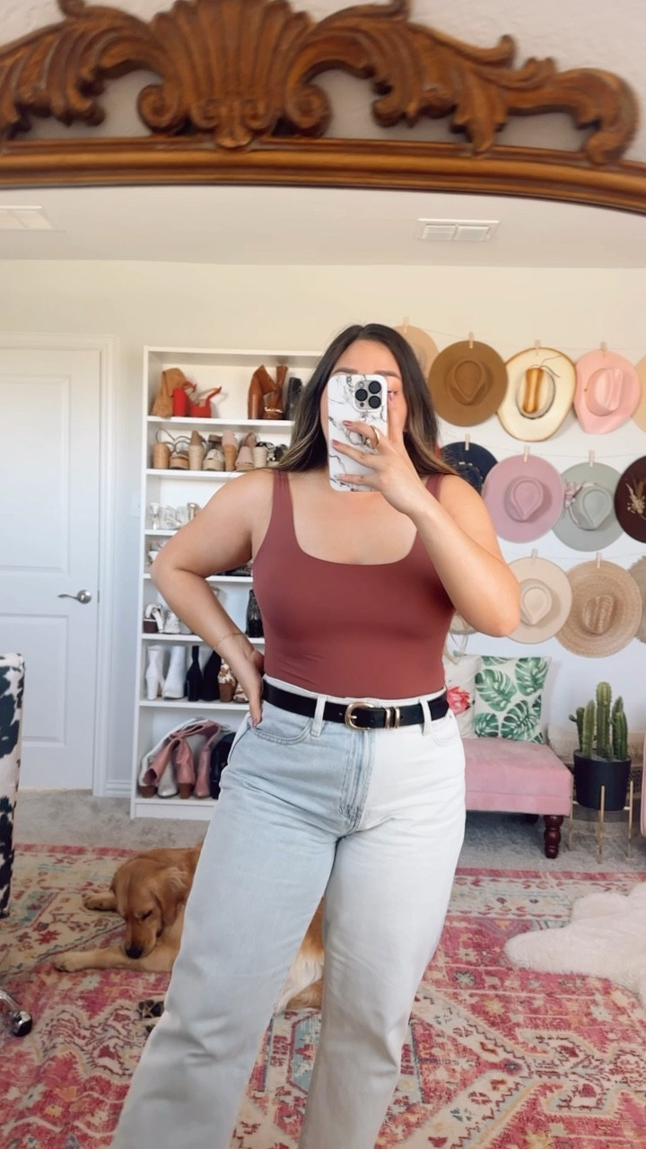 Wearing medium, Amazon bodysuit, amazon fashion, amazon style, amazon outfit, amazon look, skims lookalike, skims bodysuit look for less, Short sleeve bodysuit, long sleeve bodysuit, sleeveless bodysuit, square neck bodysuit, knot front bodysuit, cutout bodysuit, v neck bodysuit, fall outfits, fall outfit, fall style, fall look, fall fashion, two tone jeans, two tone denim, white boots, white booties, straight leg jeans, straight leg denim, Levi’s 501 straight, Levi’s jeans, Levi’s denim, square toe boots, square toe booties, bone boots, bone booties, sock boots, sock booties, midsize style, midsize fashion, midsize outfit, midsize look, teacher outfits, teacher style, teacher look, teacher fashion, midsize outfits 

#LTKVideo #LTKmidsize #LTKfindsunder50