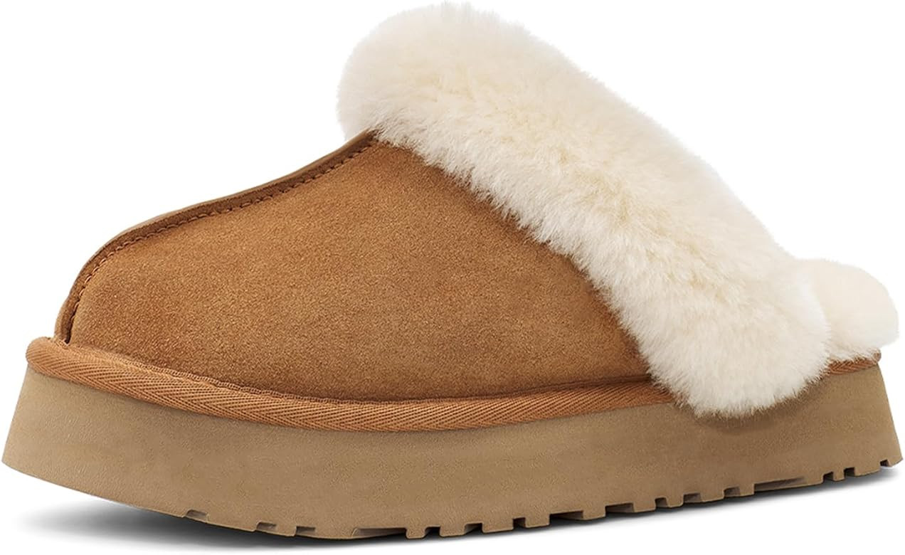 OOW Fuzzy Platform Slippers for Women Cozy Womens Platform Slippers Winter House Slippers for Wom... | Amazon (US)