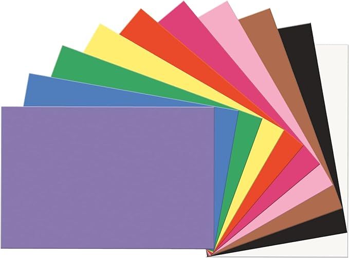 Prang (Formerly SunWorks) Construction Paper, 10 Assorted Colors, 12" x 18", 100 Sheets | Amazon (US)
