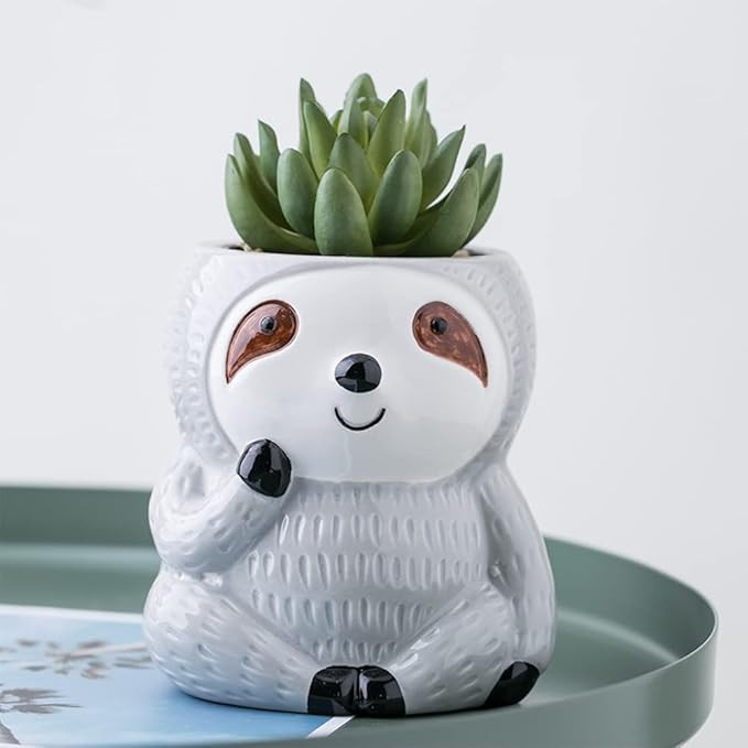 Sloth Planter Pot for Succulents, Plants or Flowers | Animal Planter | Gray Sloth Planter | Sloth... | Amazon (US)