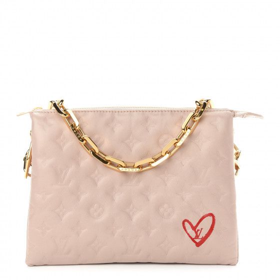 LOUIS VUITTON

Lambskin Embossed Monogram Fall In Love Coussin PM Drag&eacute;e Light Pink | Fashionphile
