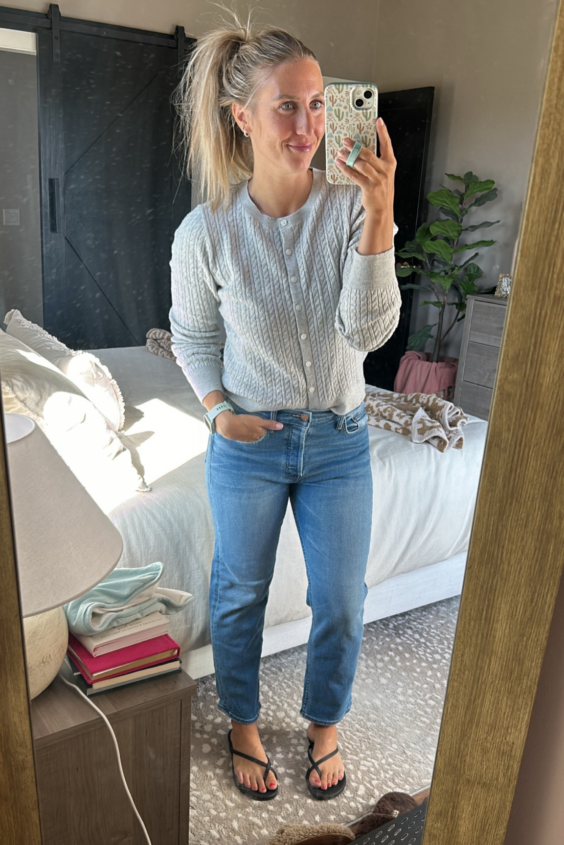 Monday momfit. Jeans run TTS w/ lots of stretch, sweater is a size small & truly so soft! 

#LTKSaleAlert #LTKFindsUnder50 #LTKSeasonal