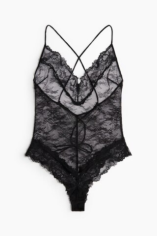 H & M - Spitzenbody - Schwarz - Damen | H&M (DE, AT, CH, NL, FI)