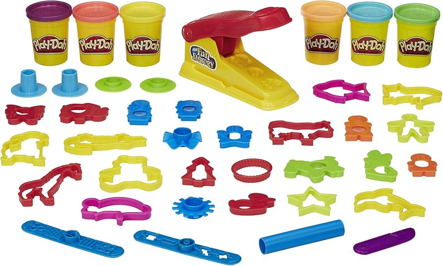 Play-Doh Fun Factory Deluxe Set, 6 Cans, 31 Tools, Kids Arts & Crafts, Preschool Toys,  Ages 3+ (... | Amazon (US)