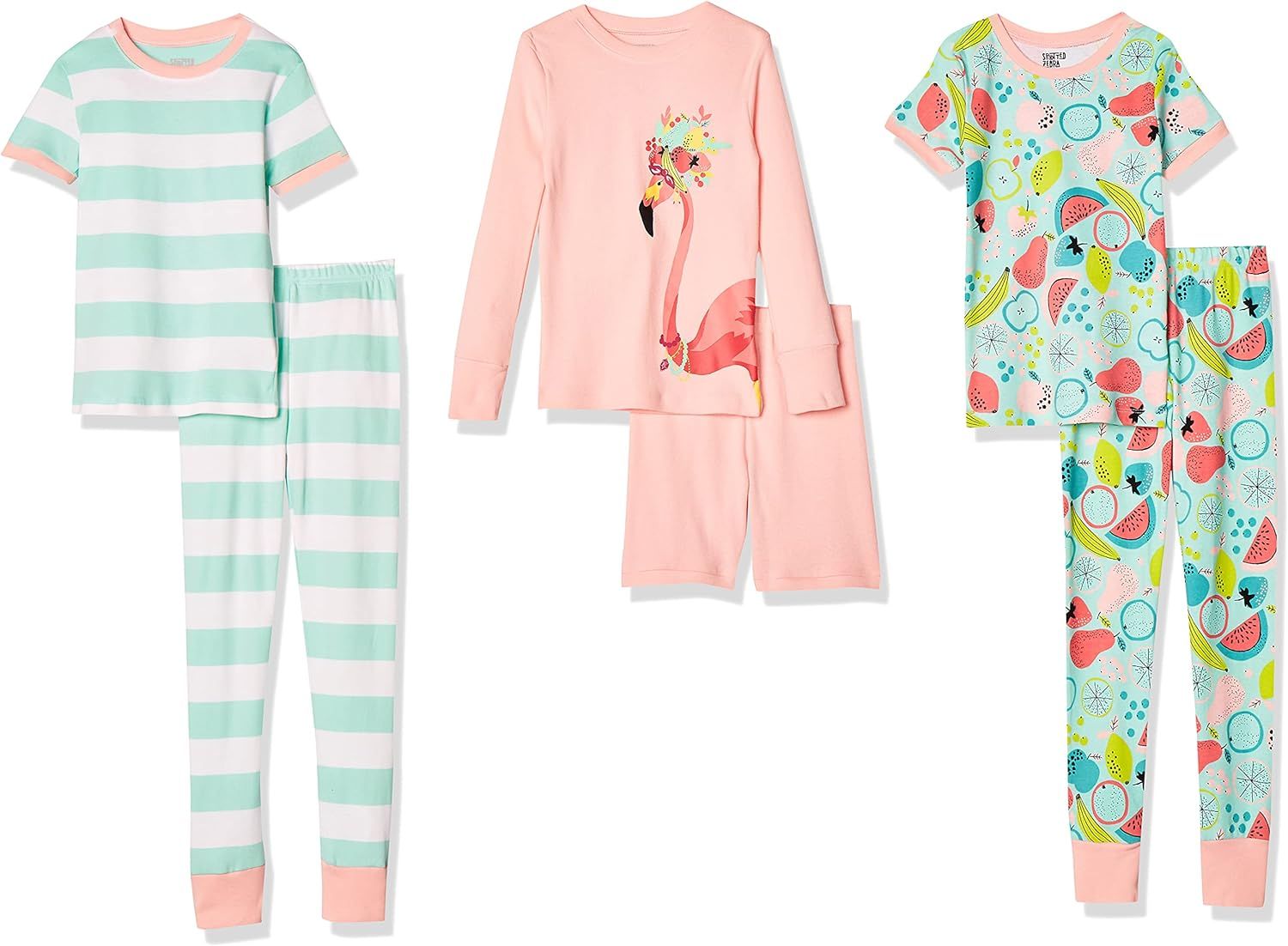 Spotted Zebra Girls' Snug-fit Cotton Pajamas Sleepwear Sets | Amazon (US)