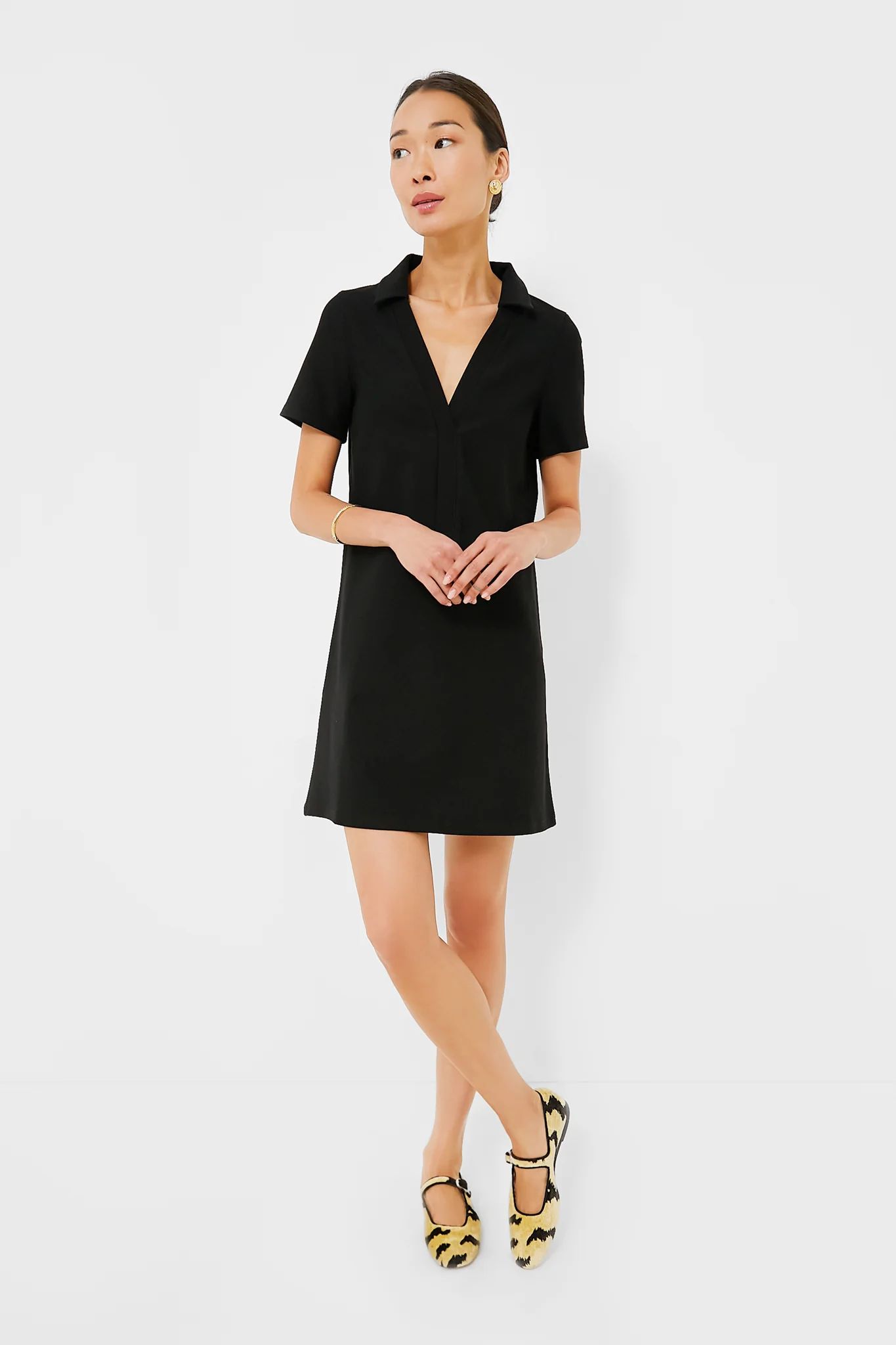 Noir Ponte Wright Polo Dress | Tuckernuck (US)