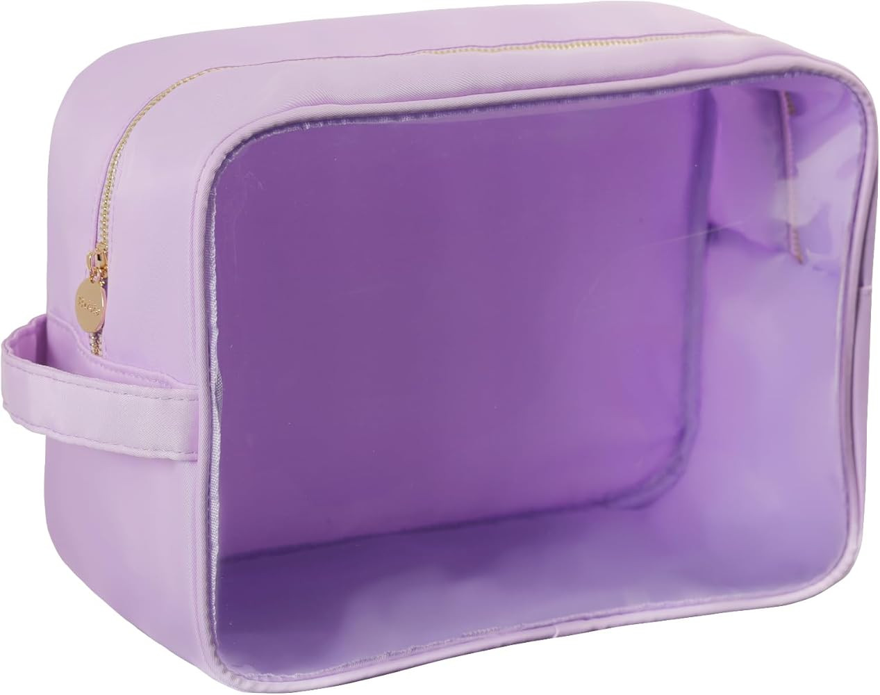 Transparent Makeup Bag Women Travel Clear Toiletry Bag TPU and Nylon Cosmetic Pouch (Extral-Large... | Amazon (US)