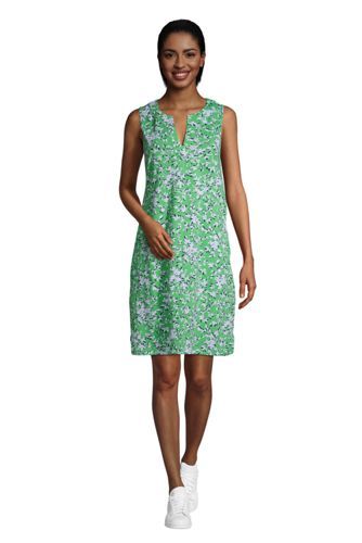 Draper James x Lands' End Women's Cotton Jersey Sleeveless Swim Cover-up Dress | Lands' End (US)