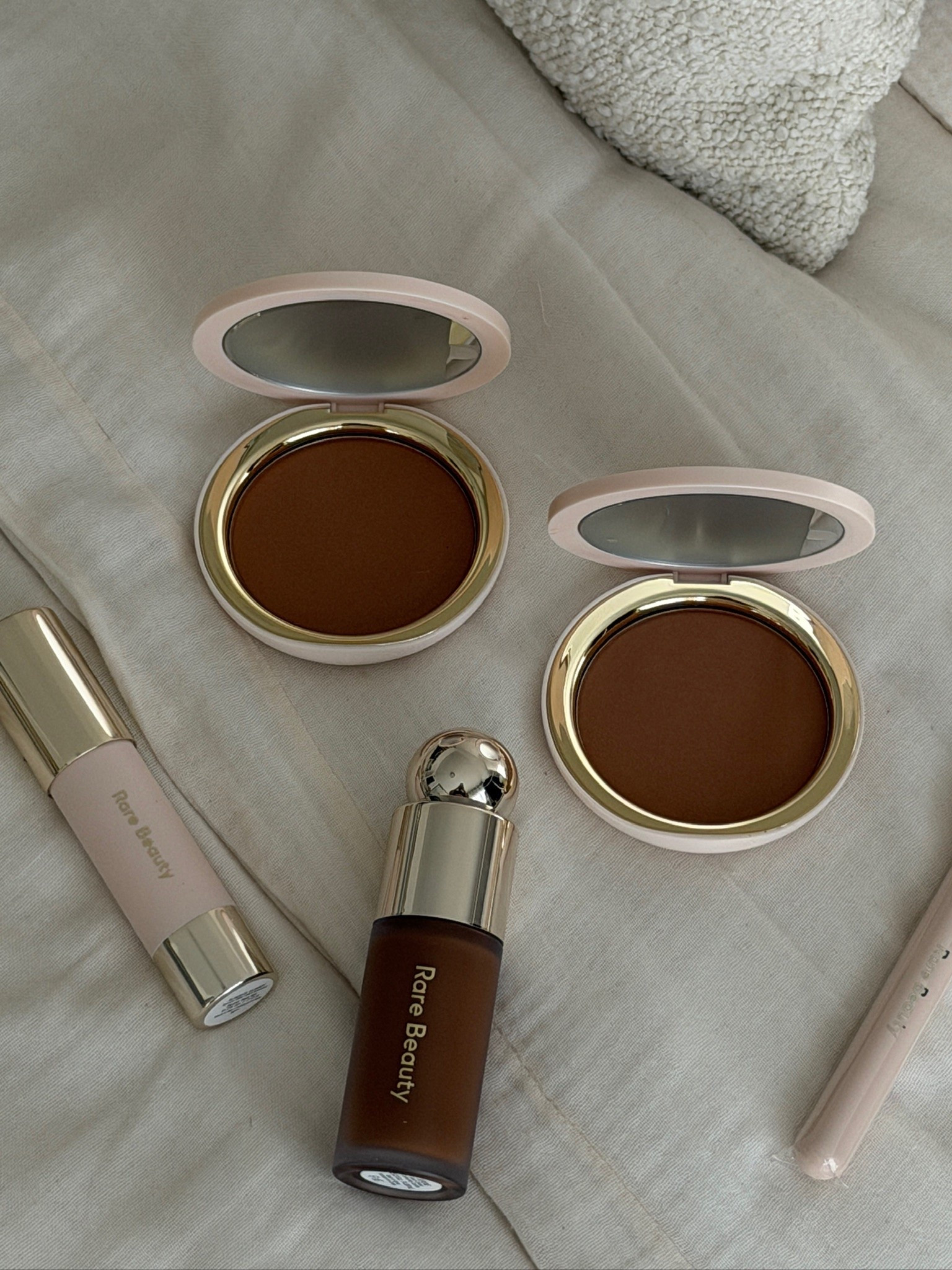 Sharing some of my favorite everyday makeup products from Rare Beauty - obsessed with their powder bronzer!

#LTKSeasonal #LTKBeauty