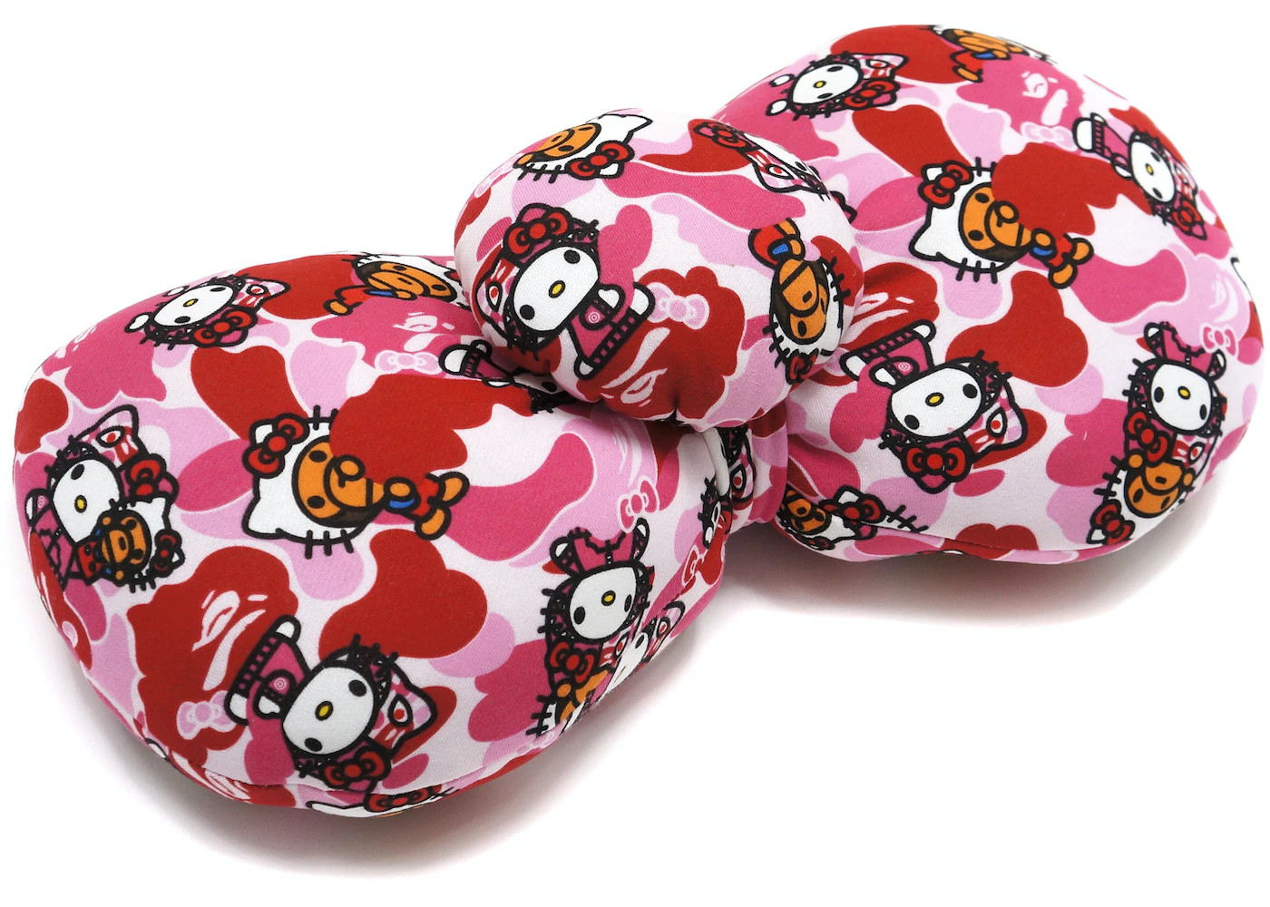 BAPE Sanrio ABC Hello Kitty Camo Ribbon Pillow CushionPink | StockX