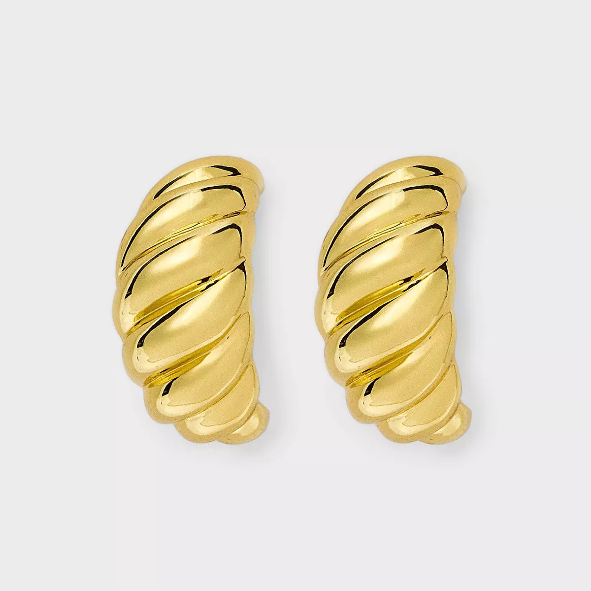 Thick Slanted Hoop Earrings - A New Day™ Gold | Target