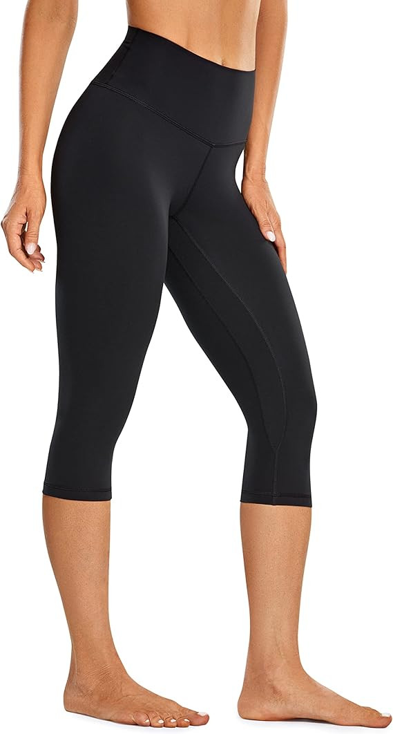 Amazon.com: CRZ YOGA Womens Brushed Naked Feeling Workout Capri Leggings 17'' / 21'' / 23'' - Hig... | Amazon (US)
