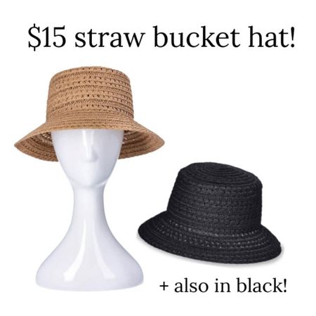 $15 straw bucket hat! 
.
Sun hat Walmart finds 

#LTKSeasonal #LTKfindsunder50 #LTKstyletip