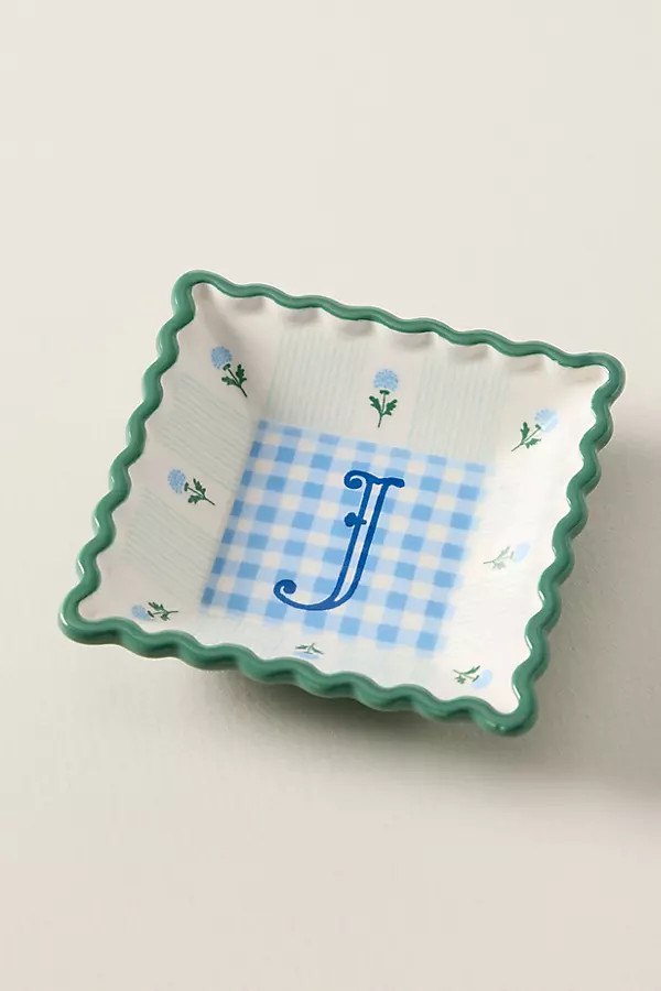 Georgia Monogram Stoneware Trinket Dish | Anthropologie (UK)