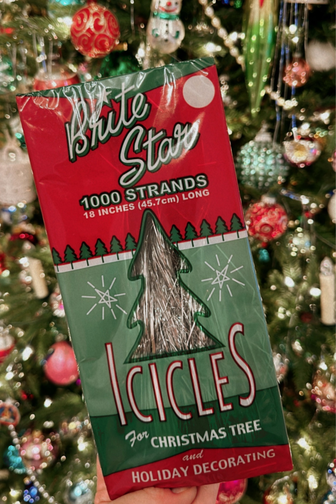 Christmas tree tinsel! 

#LTKHoliday #LTKSeasonal #LTKhome