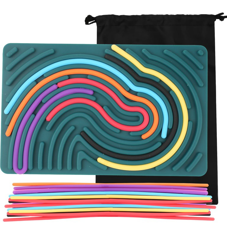 Aokelily Sensory Activity Board, Duble Sided Design Kids Busy Board for Fine Motor Skil, Silicone... | Walmart (US)