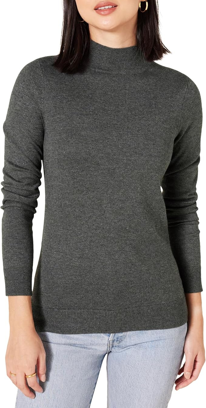 Amazon Essentials Women's Lightweight Mockneck Sweater (Available in Plus Size) | Amazon (US)