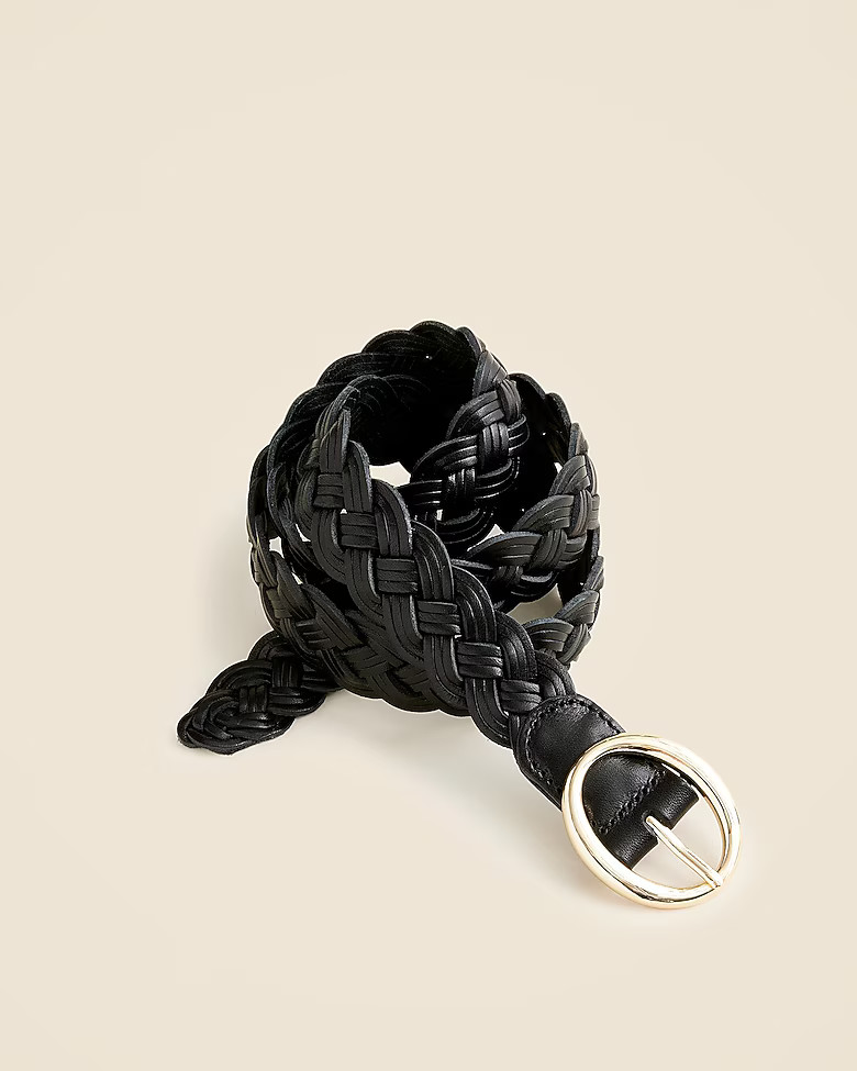 Braided Italian leather belt | J. Crew US