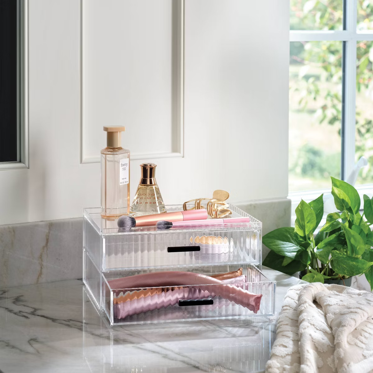 Clear Ribbed Acrylic Stacking Drawers - Threshold™ | Target