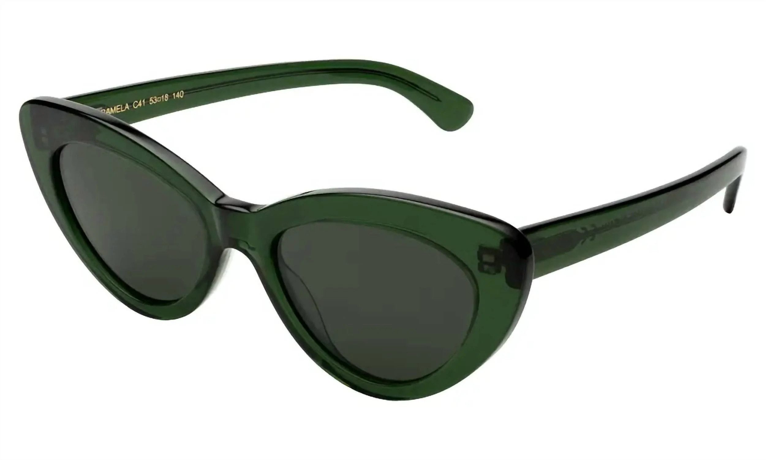 Pamela Sunglasses In Pine/olive Flat | Shop Simon
