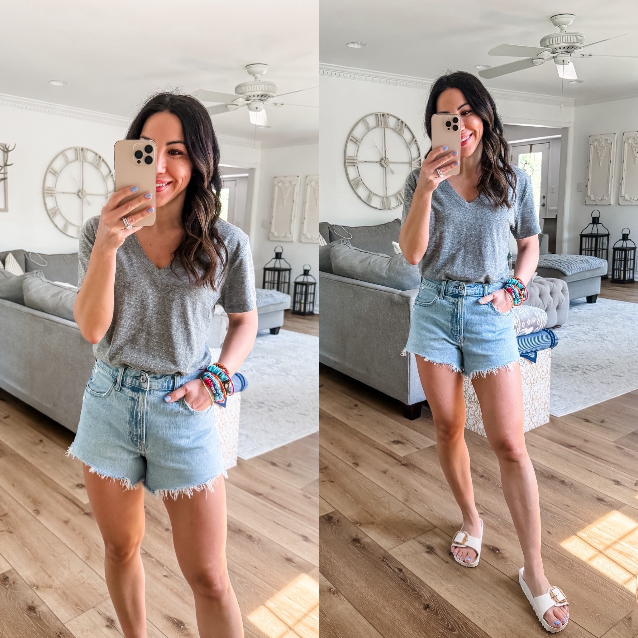 Abercrombie code AFSUMMER. Denim shorts sized up to a 26. Small T-shirt.

#LTKSaleAlert #LTKOver40