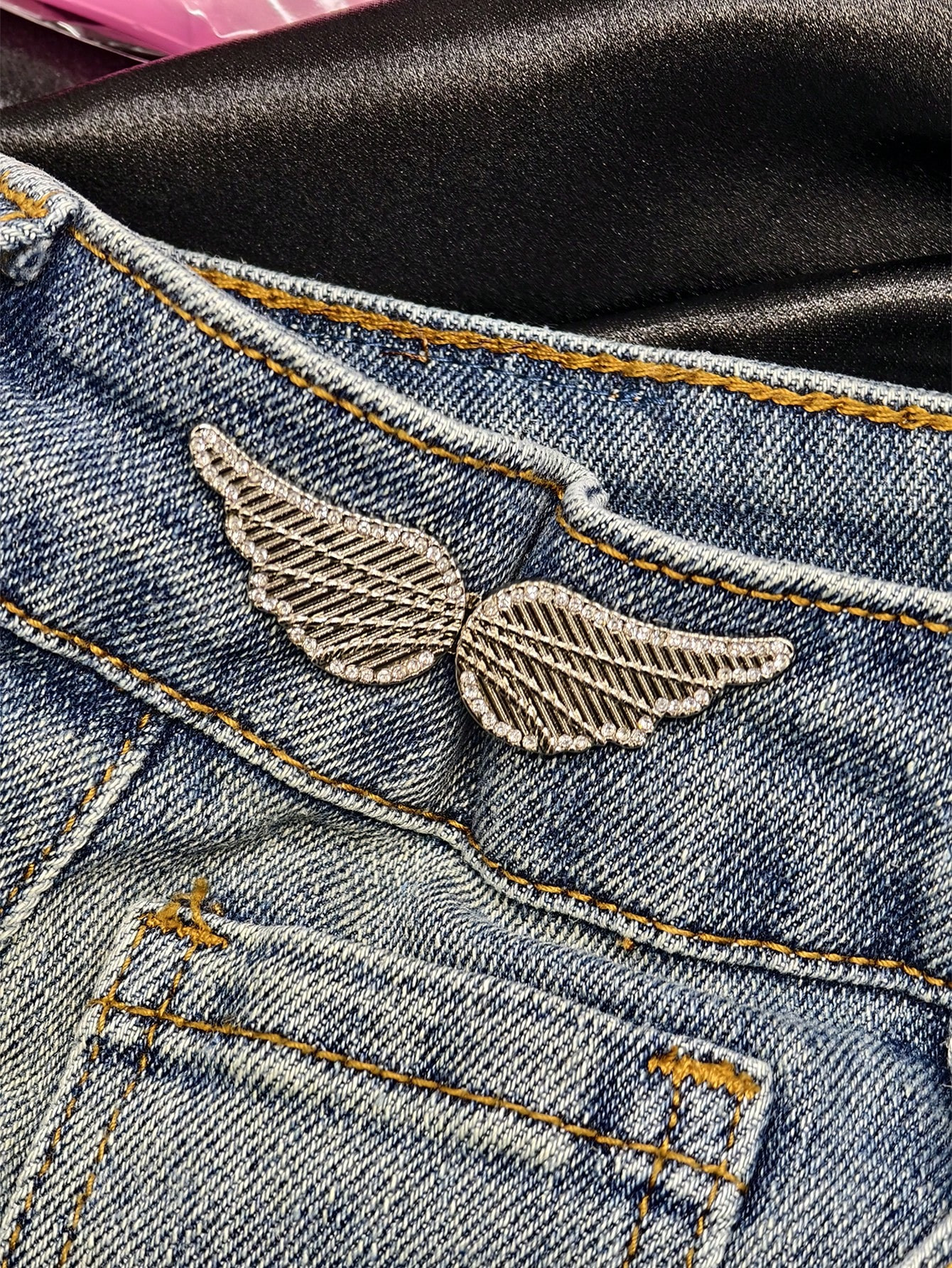 1 Pair Of Waist Shaper Wing Buckles With Detachable No-Nail No-Sew Buckle For Jeans - Detachable ... | SHEIN