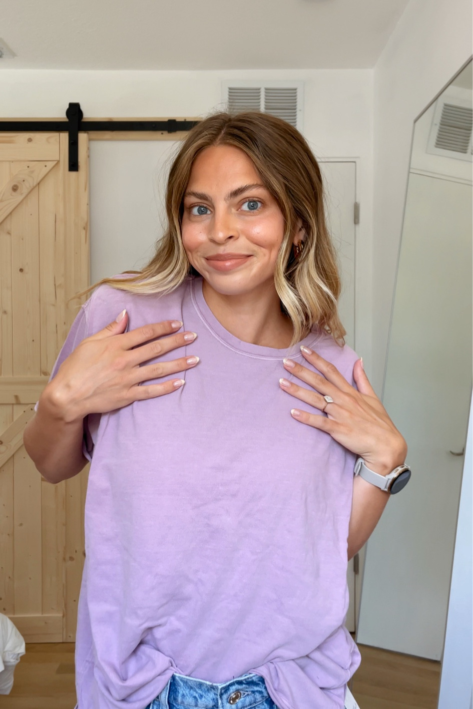 PURPLE TEE from recent free people haul 💜 wearing size medium!