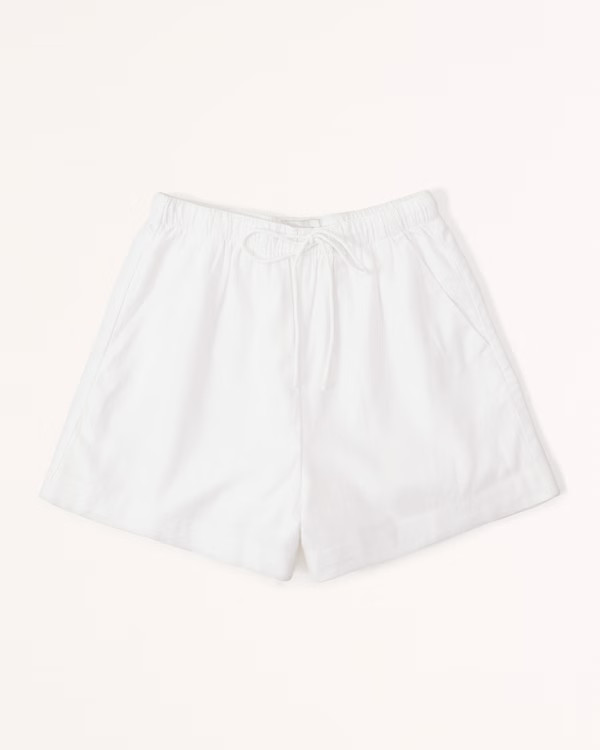 Linen-Blend Pull-On Short | Abercrombie & Fitch (US)